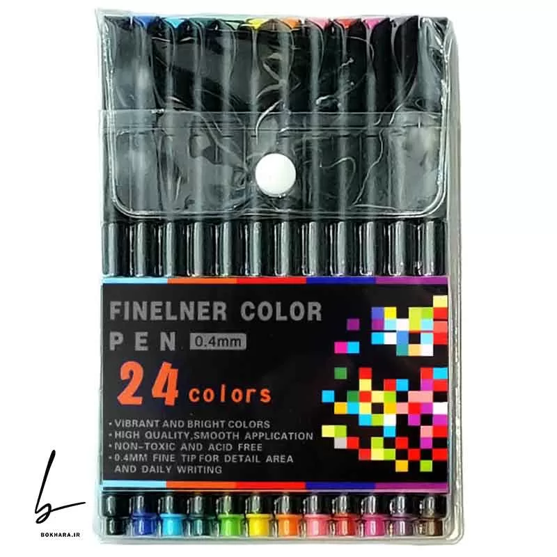 روان نویس نوک نمدی فاین لاینر مجموعه 24 عددی