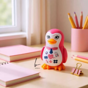 تراش دوقلو همراه با پاک کن طرح پنگوئن بنیتو