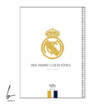 دفتر مشق طرح رئال مادرید مدل حاشیه رنگی کد R402