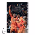 دفتر مشق مای پلن طرح رئال مادرید، امباپه و بلینگهام مدل حاشیه رنگی کد R101