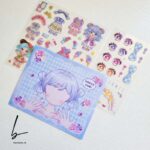 پک استیکر میکاپ و دیزاین لباس طرح دختر