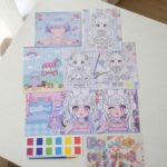 پک استیکر میکاپ و دیزاین لباس طرح دختر