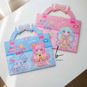 پک استیکر میکاپ و دیزاین لباس طرح دختر