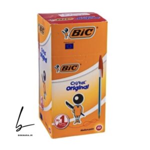خودکار بیک مدل کریستال اورجینال قرمز بسته 50 عددی