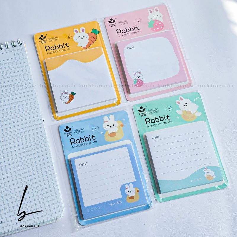 استیک نوت فانتزی طرح خرگوش کد 3075