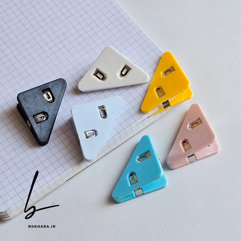 گیره کاغذ مثلثی سری رنگی